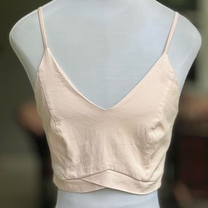 Charlotte Russe Pink Rose Medium Med M  Spaghetti Strap Crop Top Bra